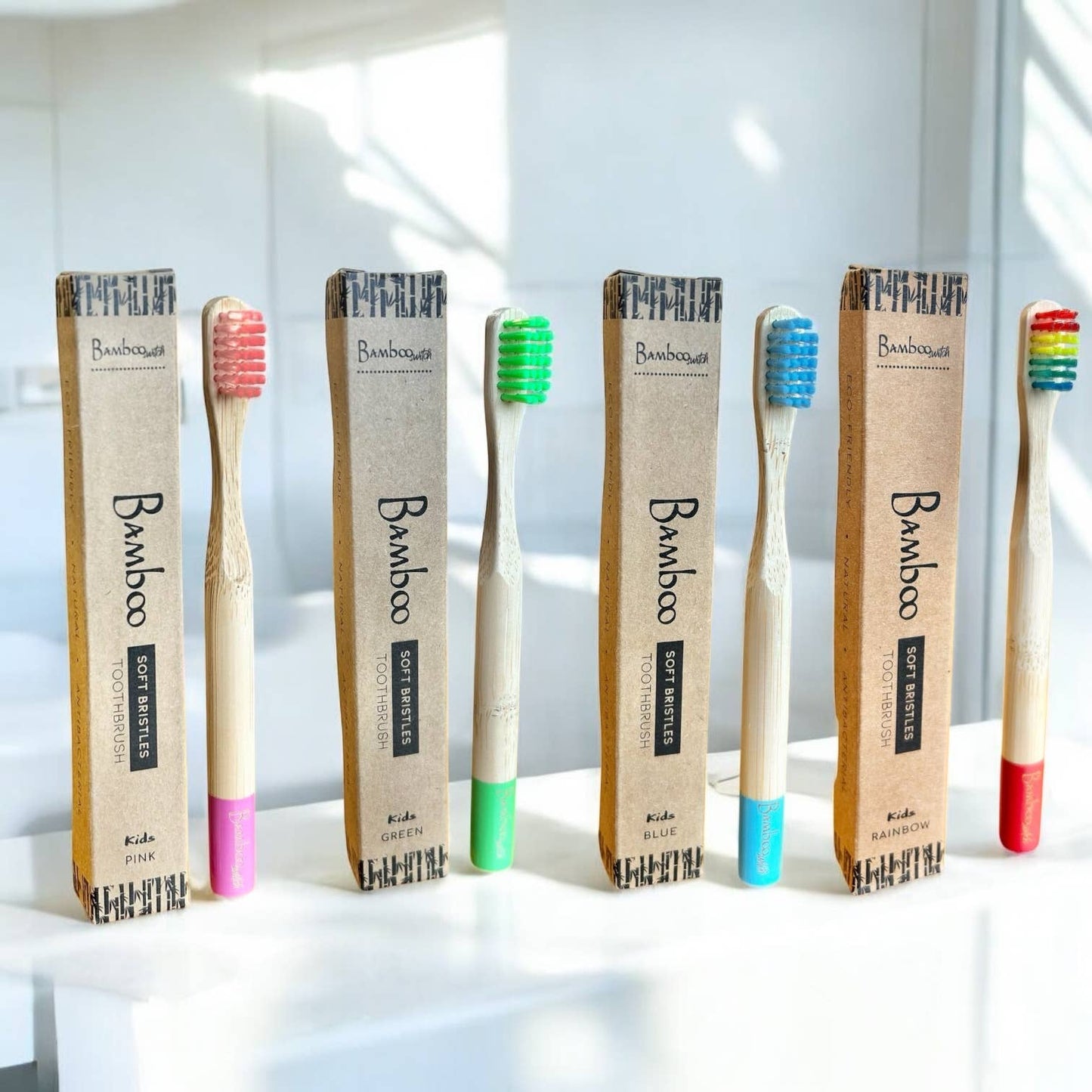 Bambus Regenbogen Kinderzahnbürste