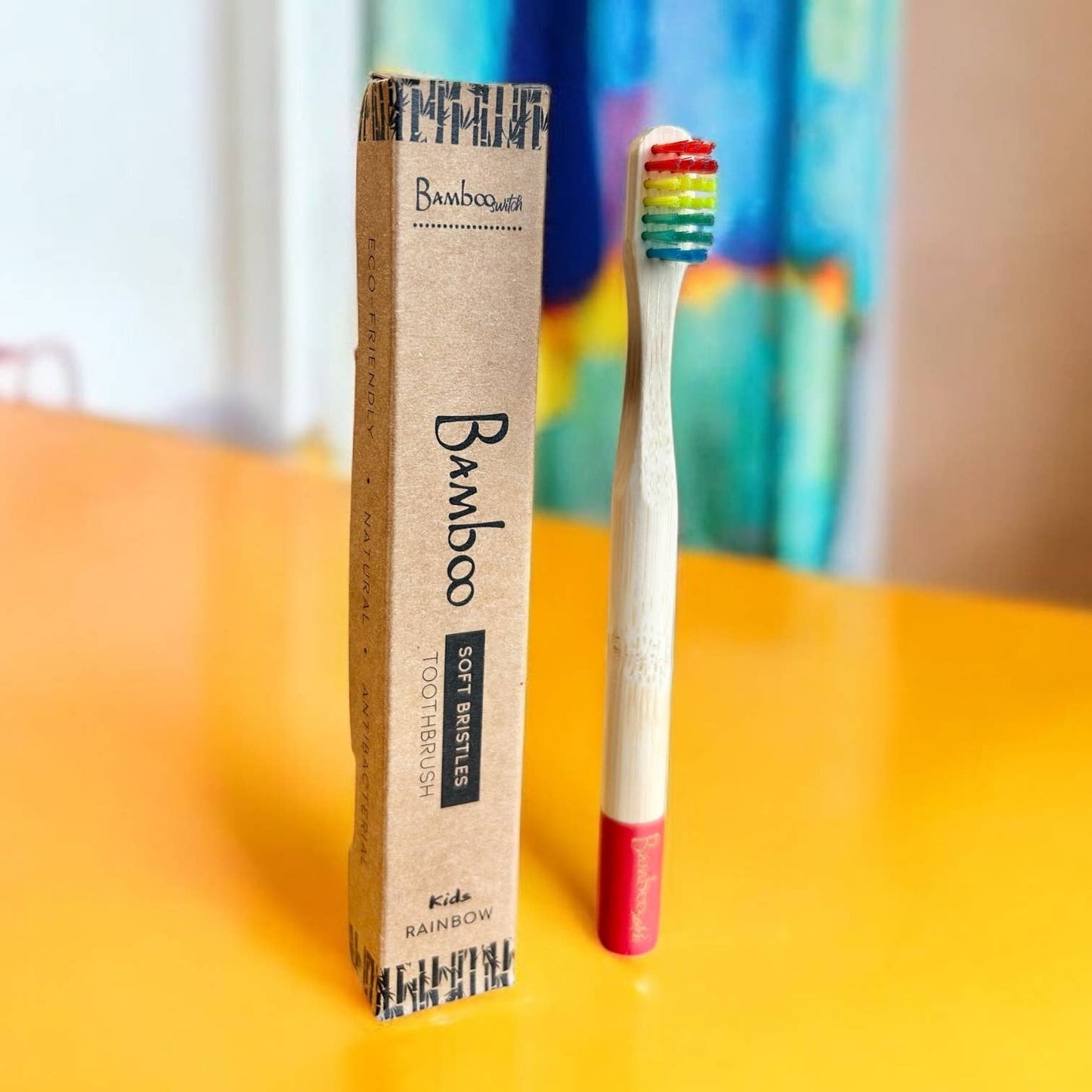 Bambus Regenbogen Kinderzahnbürste